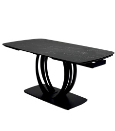 Стол MATERA 160 NERO KL-116 Черный мрамор матовый, итальянская керамика/ черный каркас, ®DISAUR фото 2