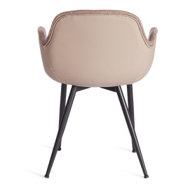 Кресло VALENTINO (mod. PC45-2) / 1 шт. в упаковке металл/экокожа/ткань, 55 х 58 х 81 см, Brown (кори фото 4