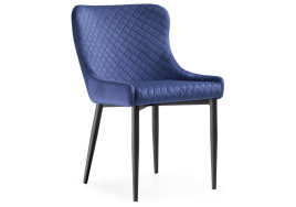 Стул на металлокаркасе Teo dark blue / black фото 1
