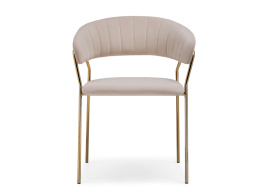 Стул на металлокаркасе Kamelia 1 beige / gold фото 2