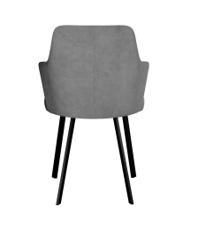 Стул DikLine 245 поворотный, C56 серый, ножки черные фото 4