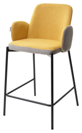 Полубарный стул NYX (H=65cm) VF106 желтый / VF120 серый М-City фото 1