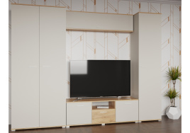 Шкаф Кассандра 92 дуб крафт золотой / кашемир фото 3