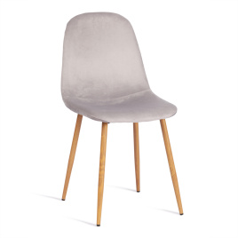 Стул BREEZE (mod. 4724) Велюр/металл , 44 х 53 х 87 см, Light grey (светло-серый) HLR14 / натуральны фото 1