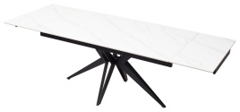 Стол FORIO 160 MATT WHITE MARBLE SOLID CERAMIC / BLACK, ®DISAUR фото 3