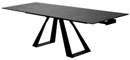 Стол FONDI 180 MARBLES NERO KL-116 Черный мрамор матовый, итальянская керамика/ черн.каркас, ®DISAUR фото 5
