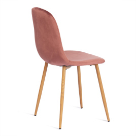 Стул Бриз/Breeze (мод.4724)/1 шт. в упаковке велюр/металл, 44х53х87см, коралловый (HLR44)/натуральны фото 3