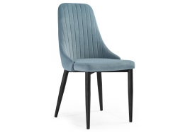 Стул на металлокаркасе Kora light blue / black фото 1
