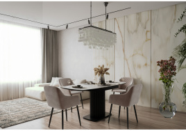 Керамический стол Фестер 140(180)х80 белый мрамор snow white / черный фото 2