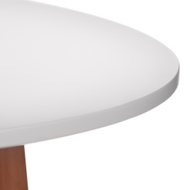 Стол MARS (mod. T1004) МДФ/дерево, 80 х 80 х 75 см , White (Белый) / Natural (натуральный) фото 2