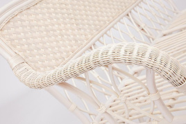 Комплект для отдыха Андреа/Andrea (диван + 2 кресла + журн. столик со стеклом + подушки) белый, ткан фото 5