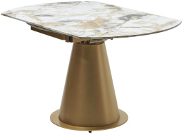 Стол TERAMO 135 GLOSS GRAND JADE SOLID CERAMIC, керамика, поворотн.механизм / Бронзовый, ®DISAUR фото 1