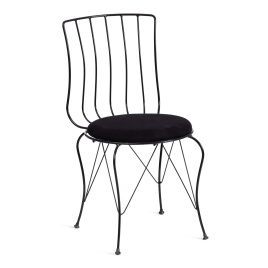 Стул LALITA (mod. 172) металл/ткань,  44 х 51.5 х 85 см, Black (черный) фото 1