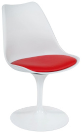 Стул Tulip Fashion Chair/Тулип Фэшн Чаир (мод.109) металл/пластик/, 48х55х81см, белый/красный фото 1