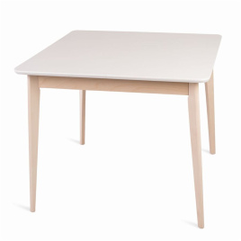Стол Рэй-0090 (беленый дуб / белая эмаль) Квадратный фото 2