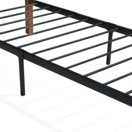 Кровать AT-915 дерево гевея/металл, 90*200 см (Single bed), красный дуб/черный фото 2