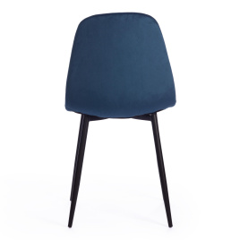 Стул BREEZE (mod. 4724) Велюр/металл , 44 х 53 х 87 см, Blue (синий) HLR63 / черный фото 4