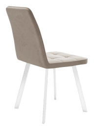 Стул DikLine 207 B03 BEIGE, ножки белые фото 3