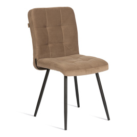Стул обеденный Medeo/Медео велюр, 47х56х89, бежевый/черный, (порше 5) фото 1