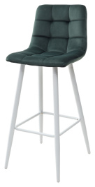 Барный стул LECCO UF910-14 DARK GREEN, велюр/белый каркас, 4 шт./2 кор. М-City фото 1