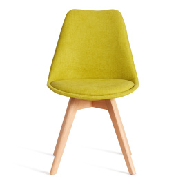 Стул TULIP SOFT (mod. 053V) дерево/пластик/ткань, 49,5 x 54,5 x 84 см, Светло-зеленый (Light green)  фото 5