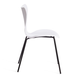 Стул Jacobsen (mod DC 102-1) пластик/металл, 45 х 54.5 х 80 см, White (белый) / Black (черный)  фото 2