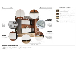 Кухонный гарнитур «Ева» 180см, Белый шагрень (дуб классический) фото 2