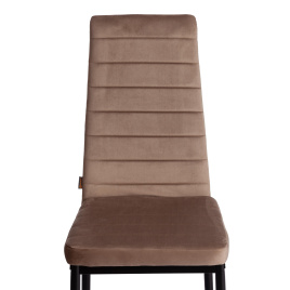 Стул Easy/Изи (мод. JSC02-1) металл, флок, 41х52х96см, бежевый HLR8/черный фото 2