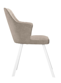 Стул DikLine 245 поворотный, К4 капучино, ножки белые фото 4