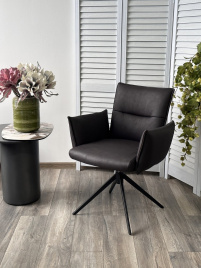 Стул DEAN 360 град.поворот. Темно-серый  экокожа  Maison 99# / Черный, ®DISAUR фото 2