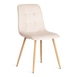 Стул CHILLY (mod. 7094-1) вельвет/металл, 44,5х52,5х86 см, beige (бежевый) HLR2 / натуральный