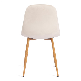 Стул BREEZE (mod. 4724) Велюр/металл , 44 х 53 х 87 см, Light beige (светло-бежевый) HLR1 / натураль фото 4