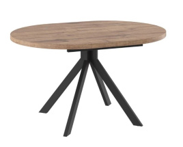 Стол круглый раздвижной Рондо М-100" (Дуб велингтон/Черный) 100(135) фото 2