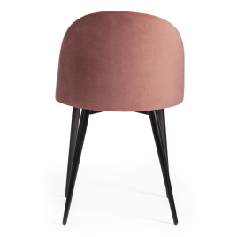 Стул Монро/Monro (мод. 710) ткань/металл, 55х51х78см, коралловый бархат 15/черный фото 4