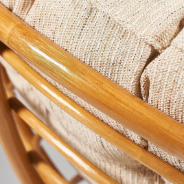 Кресло PAPASAN/ПАПАСАН 23/01 W  /с подушкой/ диаметр подушки 129 см, 115х101х104 см, Honey (мед), тк фото 4