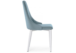Стул на металлокаркасе Kora light blue / white фото 3