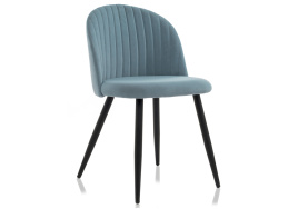 Стул на металлокаркасе Gabi 1 light blue / black фото 1