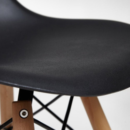 Стул барный Cindy Bar Chair (mod. 80-1) дерево бук/металл/пластик, 50 х 51 х 109 см, Black (Черный)  фото 4