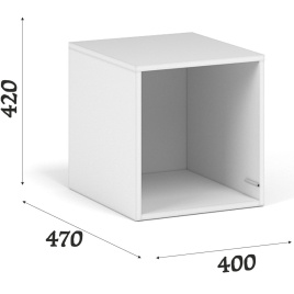 Антресоль «Чикаго» 1д, белая фото 3