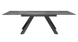 Стол DikLine KX160 керамика черный мрамор С45 матовая/опоры черные (2 уп) фото 4