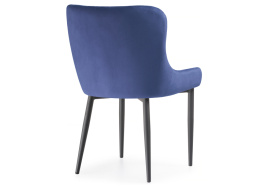 Стул на металлокаркасе Teo dark blue / black фото 4