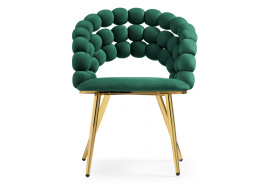 Стул на металлокаркасе Ball green / gold фото 4