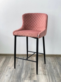 Полубарный стул ARTEMIS BLUVEL-52 PINK (H=65cm), велюр М-City фото 1