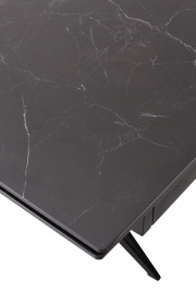 Стол FORIO 160 MATT BLACK MARBLE SOLID CERAMIC / BLACK, ®DISAUR фото 2