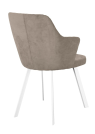 Стул DikLine 245 поворотный, К4 капучино, ножки белые фото 5