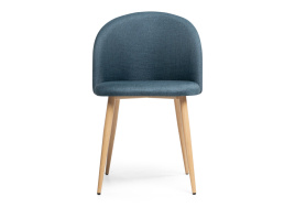 Стул на металлокаркасе Aldo blue / wood фото 3