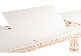 Стол деревянный Морнит 220(320)х110 слоновая кость / золото фото 5