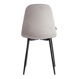 Стул BREEZE (mod. JSC-58) Велюр/металл , 44 х 53 х 86 см, grey (серый) HLR 19 / черный фото 4