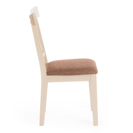 Стул Гольфи 2/ Golfi 2 дерево гевея, 45*51*94, ivory white, ткань кор.-зол. (1505-9) фото 2
