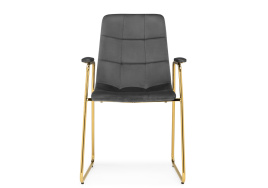 Стул на металлокаркасе Lana dark grey / gold фото 2